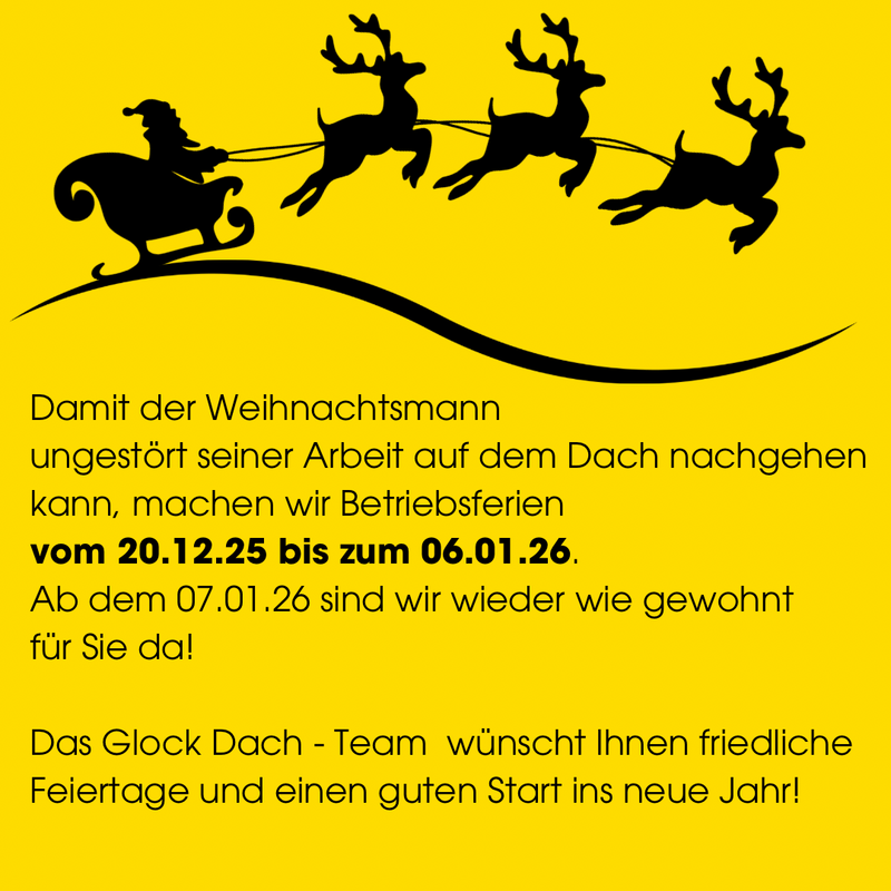 Betriebsferien vom 30.12.2025 bis zum 06.01.2026
